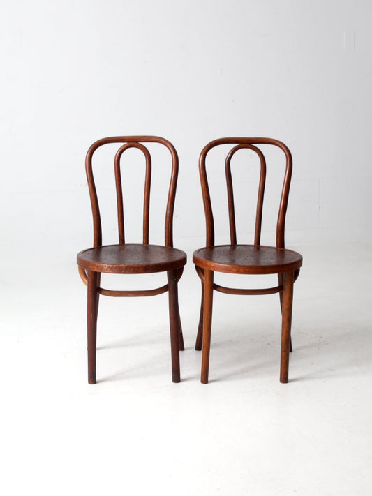 1940s bentwood chairs pair by Great Northern Chair Company