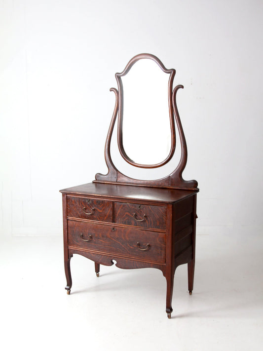 antique Victorian dresser with mirror