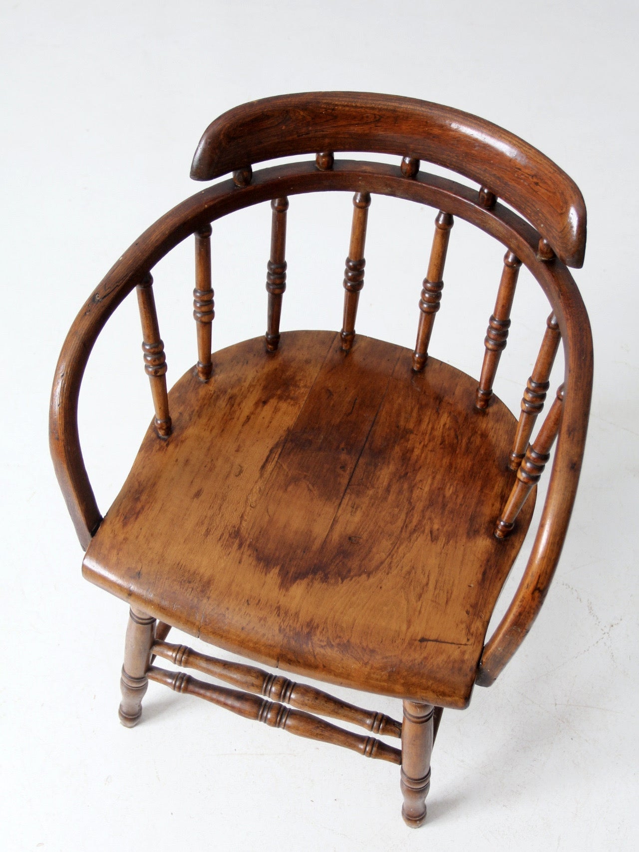 antique barrel back captains chair