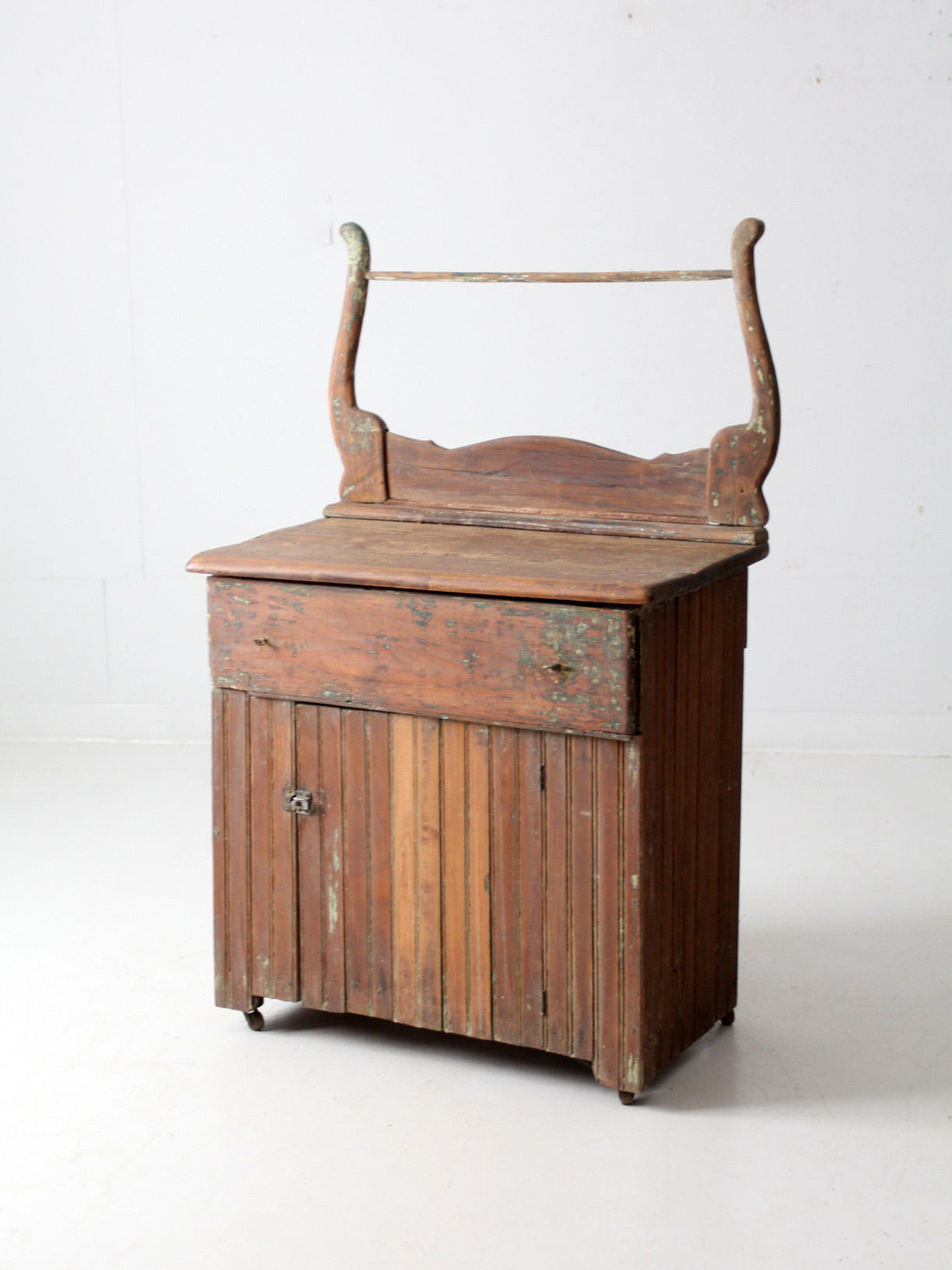 antique primitive washstand cabinet