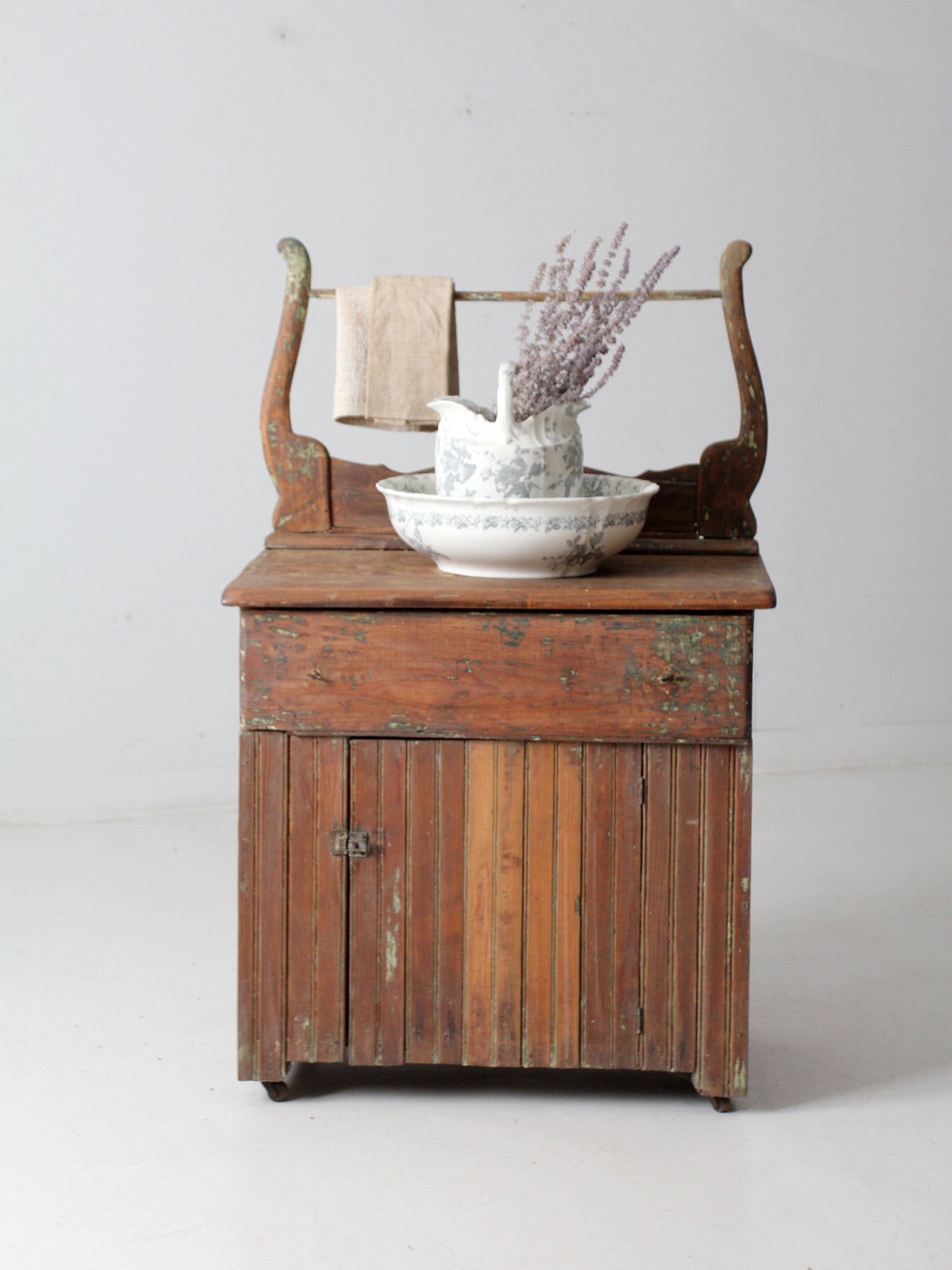 antique primitive washstand cabinet