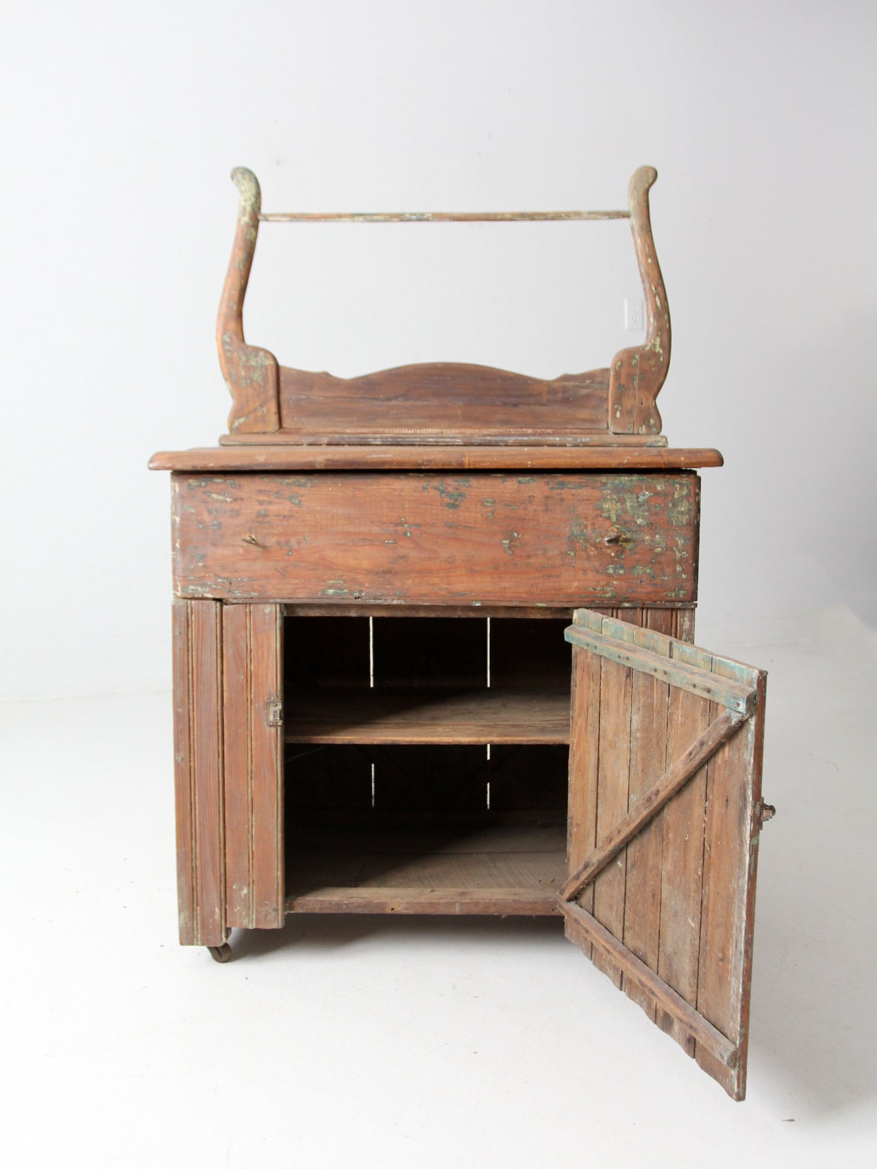 antique primitive washstand cabinet