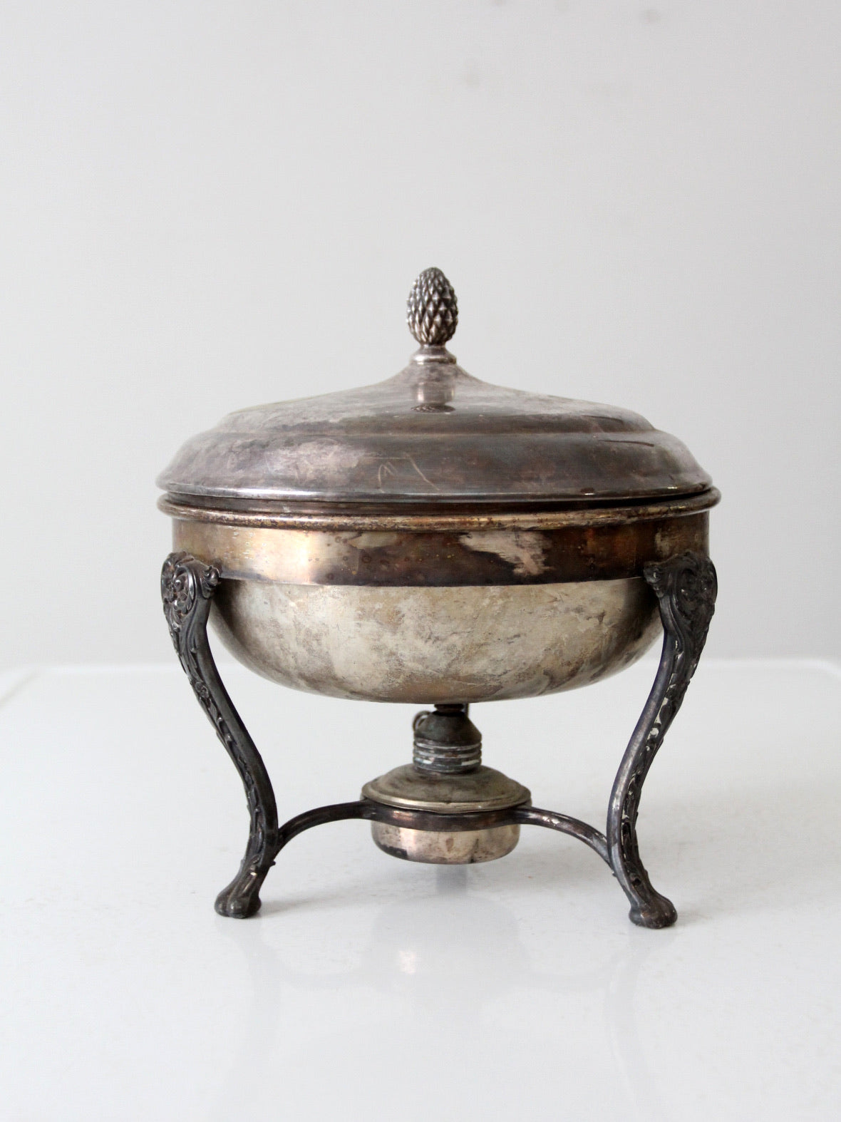 antique silver plate chafing dish