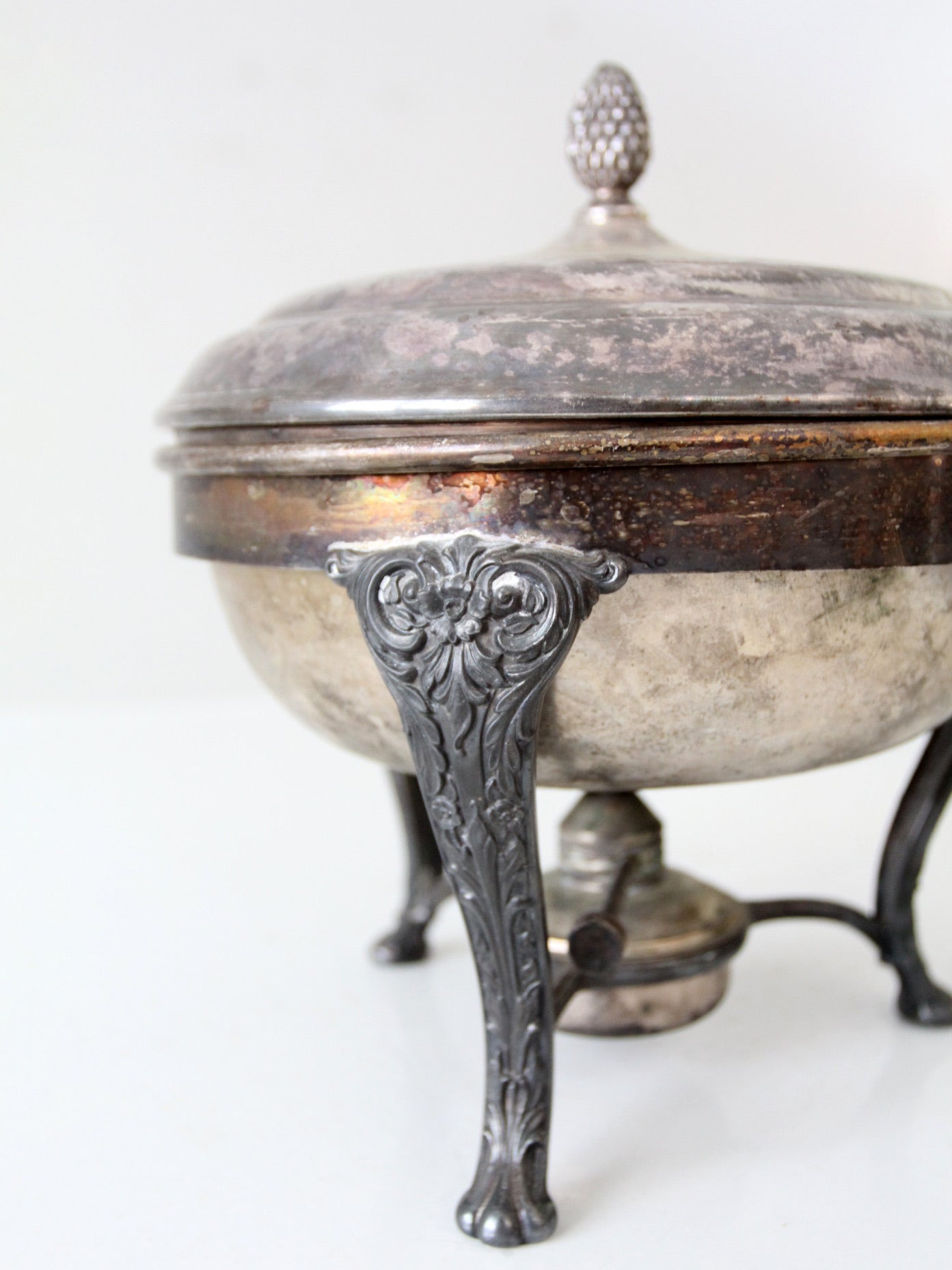 antique silver plate chafing dish