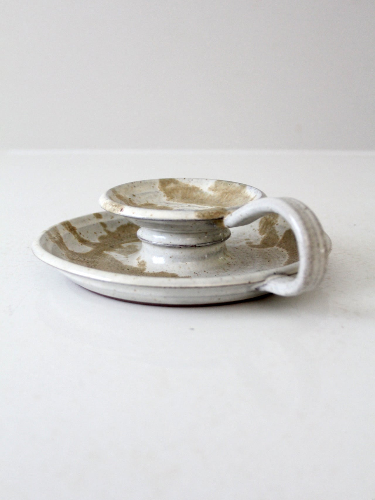 vintage studio pottery candlestick holder