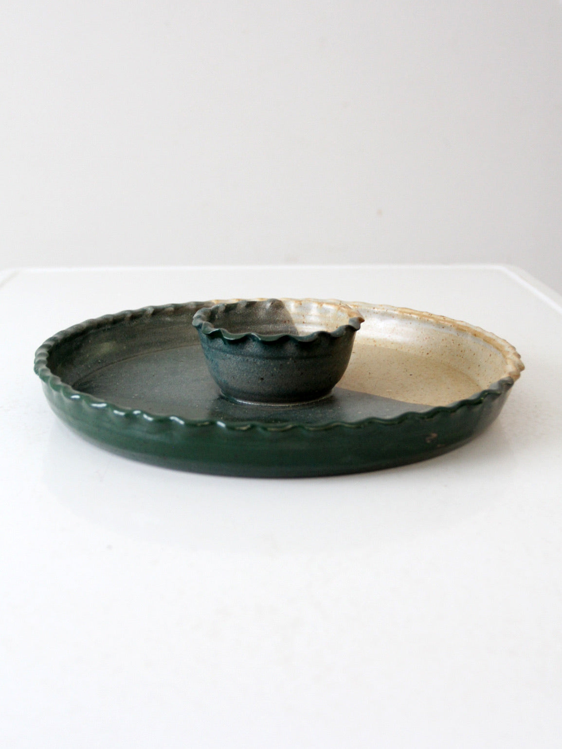 vintage studio pottery platter