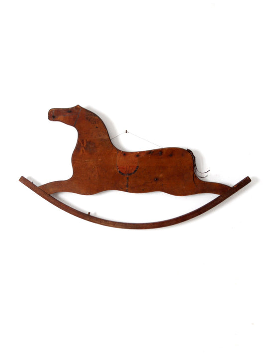 antique rocking horse wall hanging