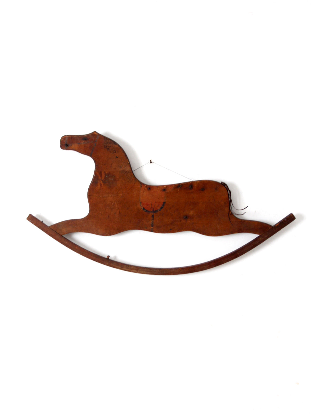 antique rocking horse wall hanging