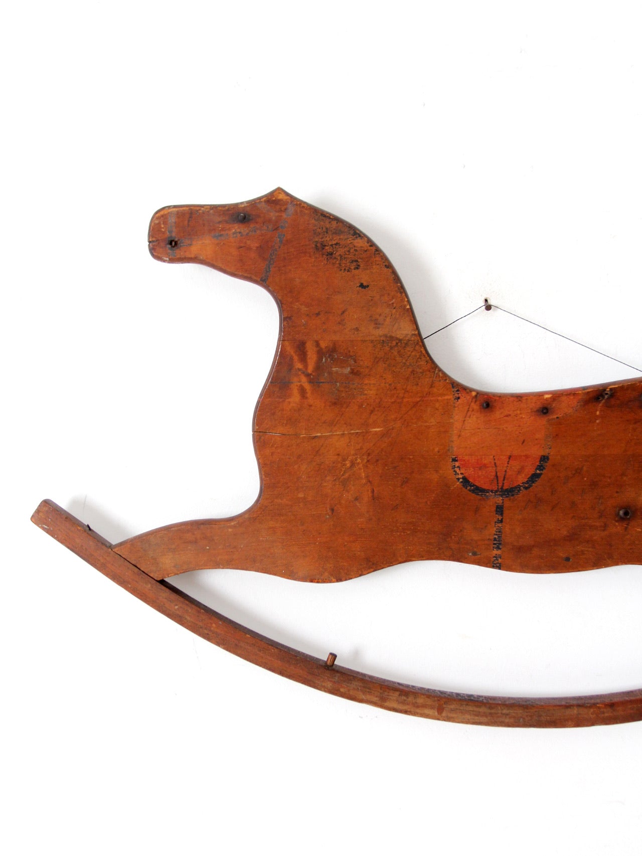 antique rocking horse wall hanging