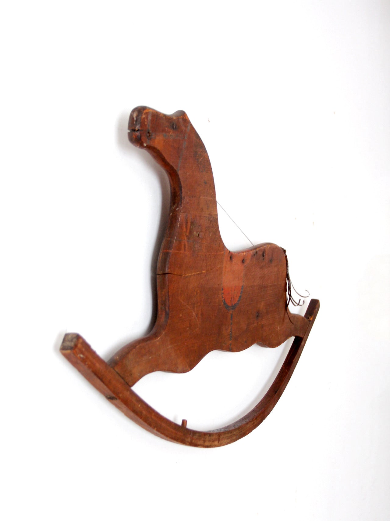 antique rocking horse wall hanging