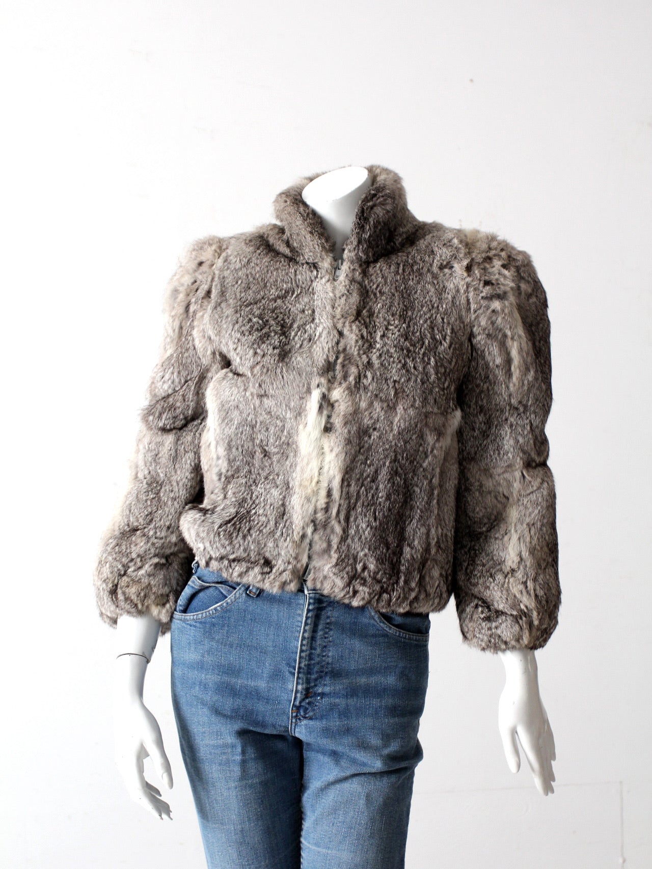 vintage rabbit fur coat