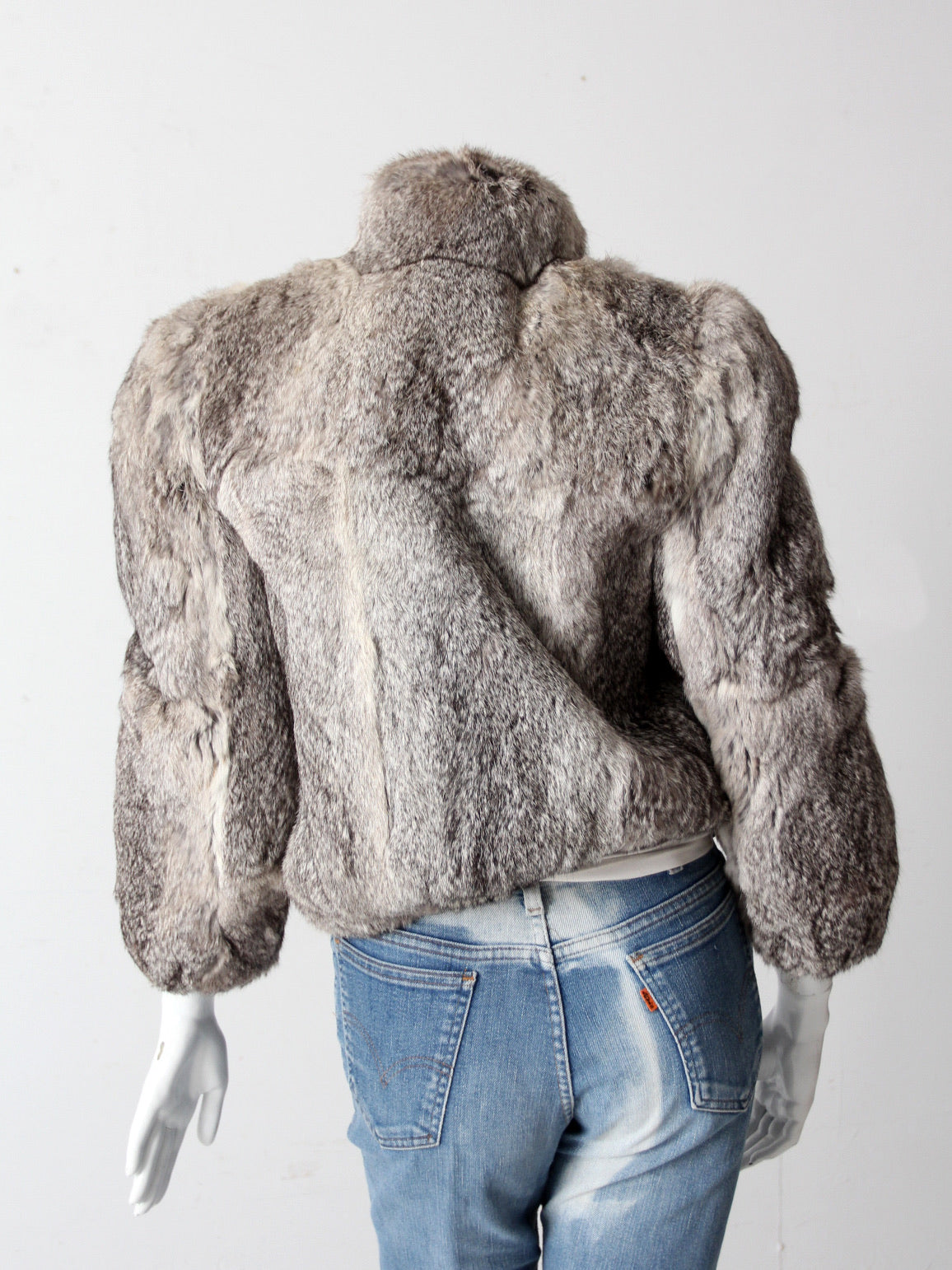 vintage rabbit fur coat