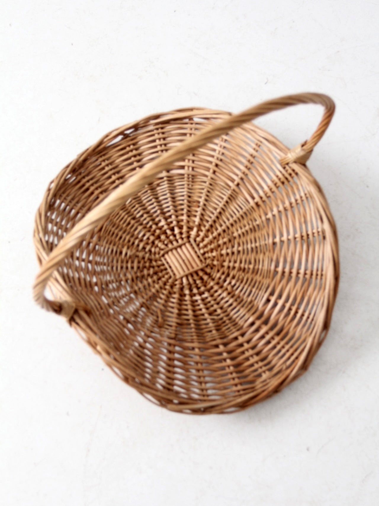 vintage wicker firewood basket