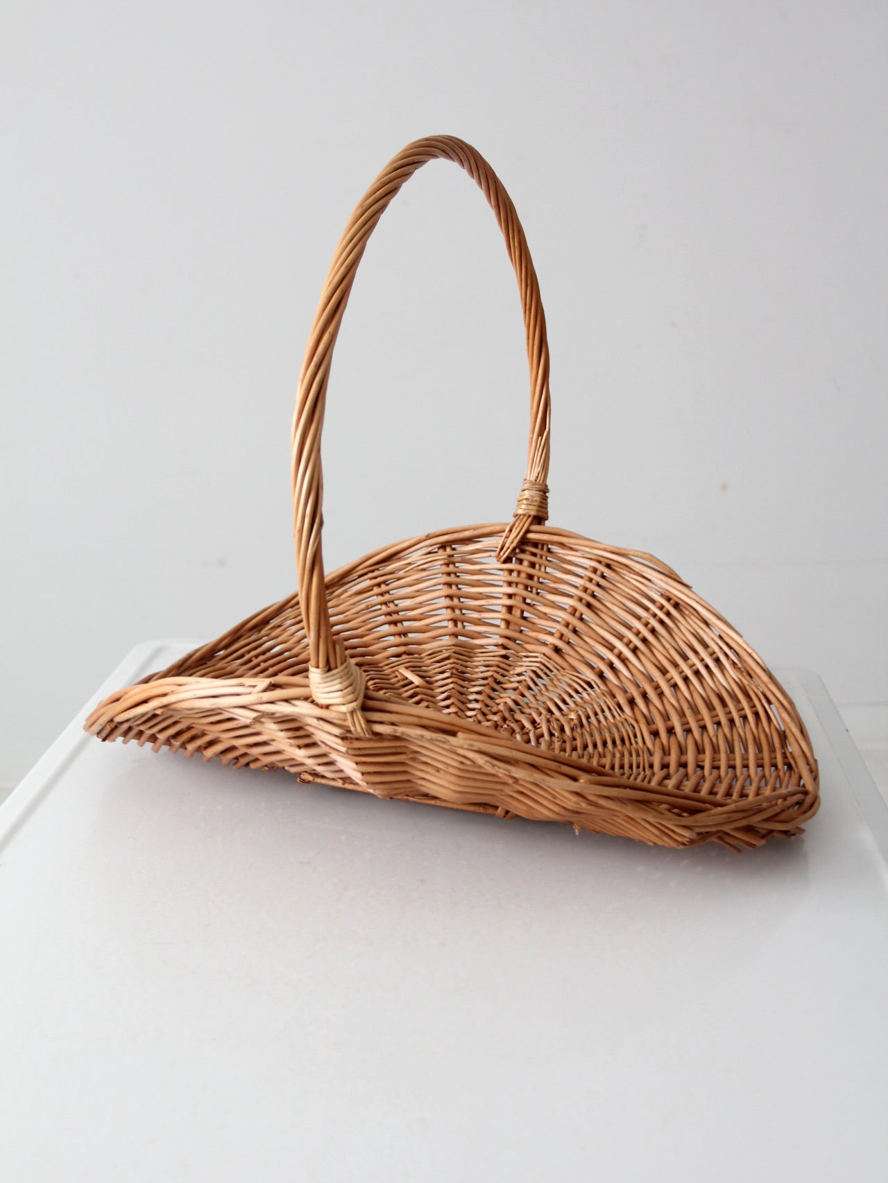 vintage wicker firewood basket