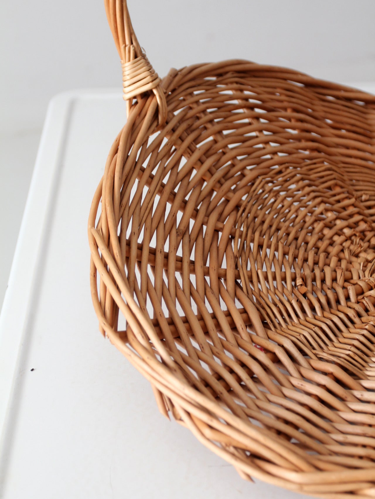 vintage wicker firewood basket