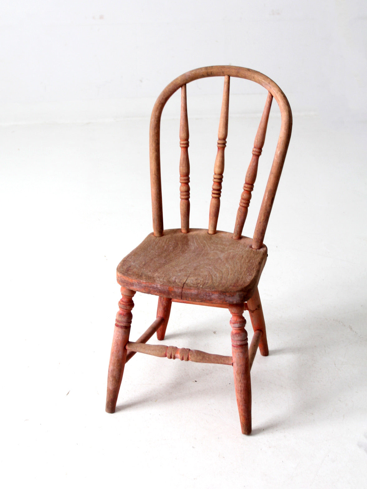 antique children's spindle back chair