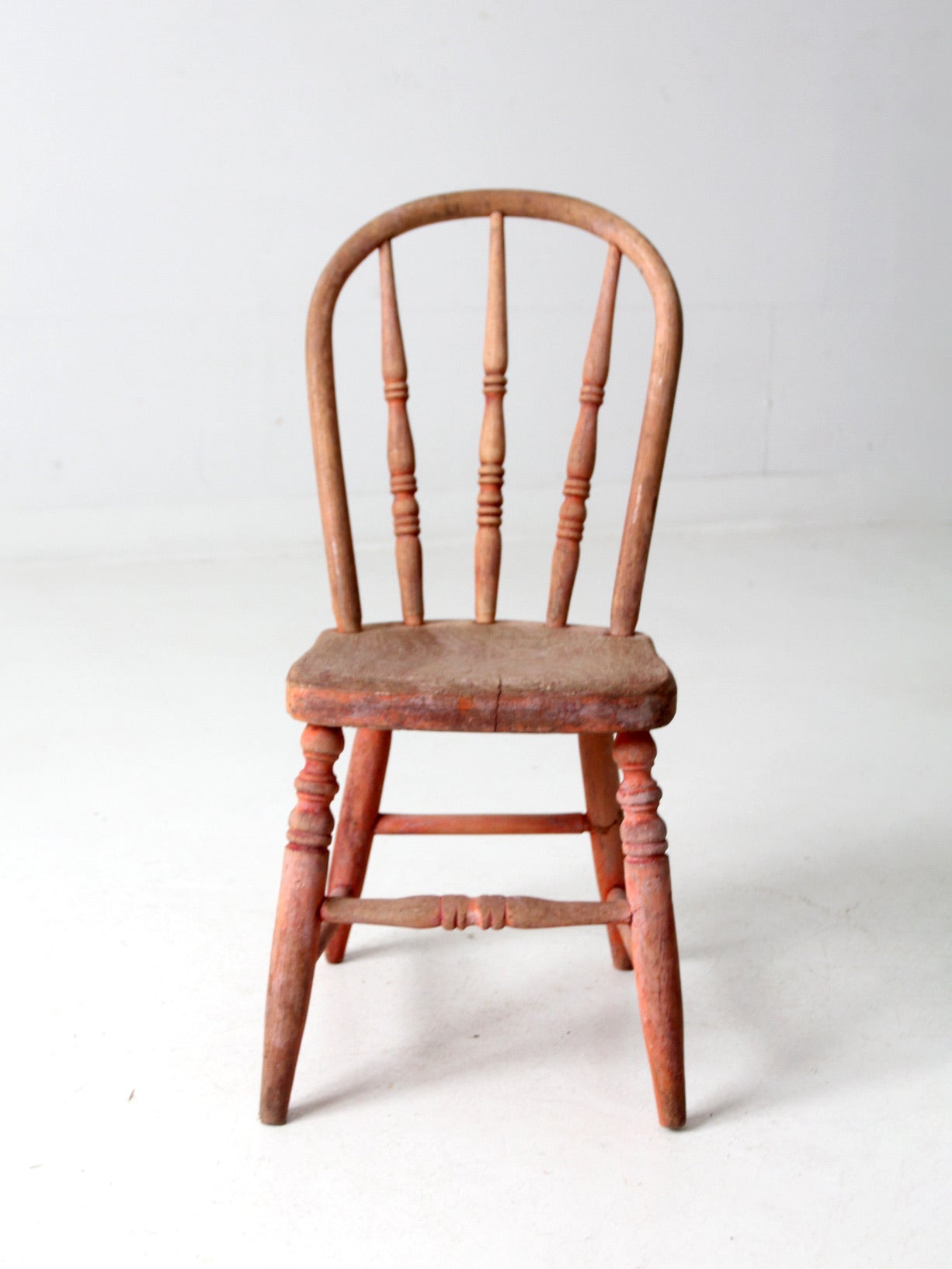 antique children's spindle back chair