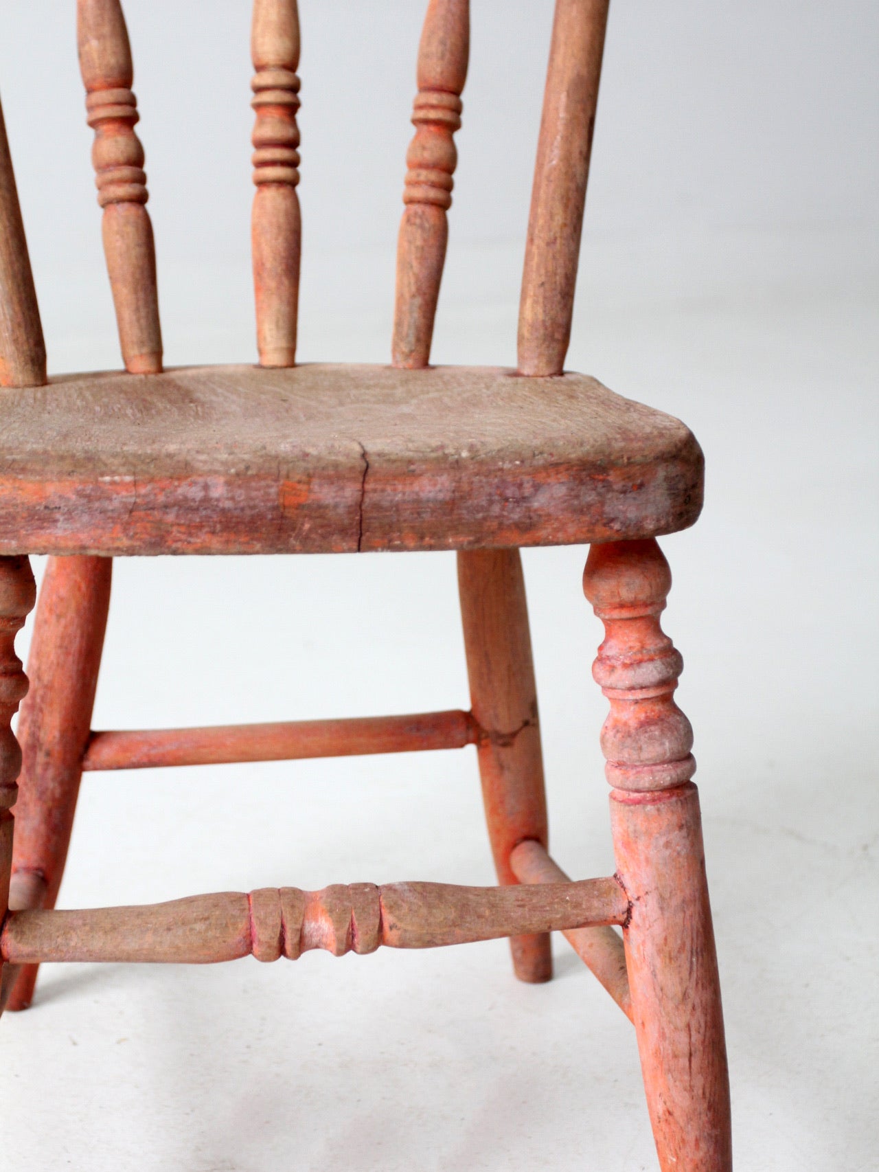 antique children's spindle back chair