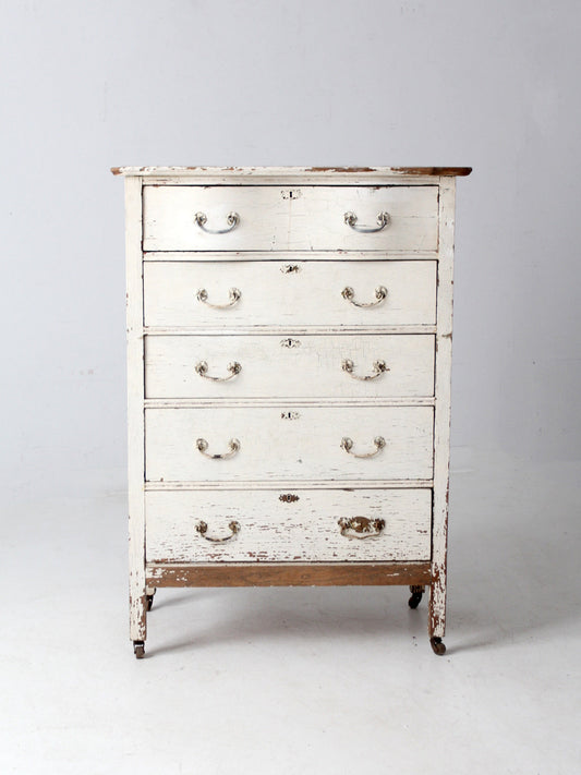 antique white highboy dresser