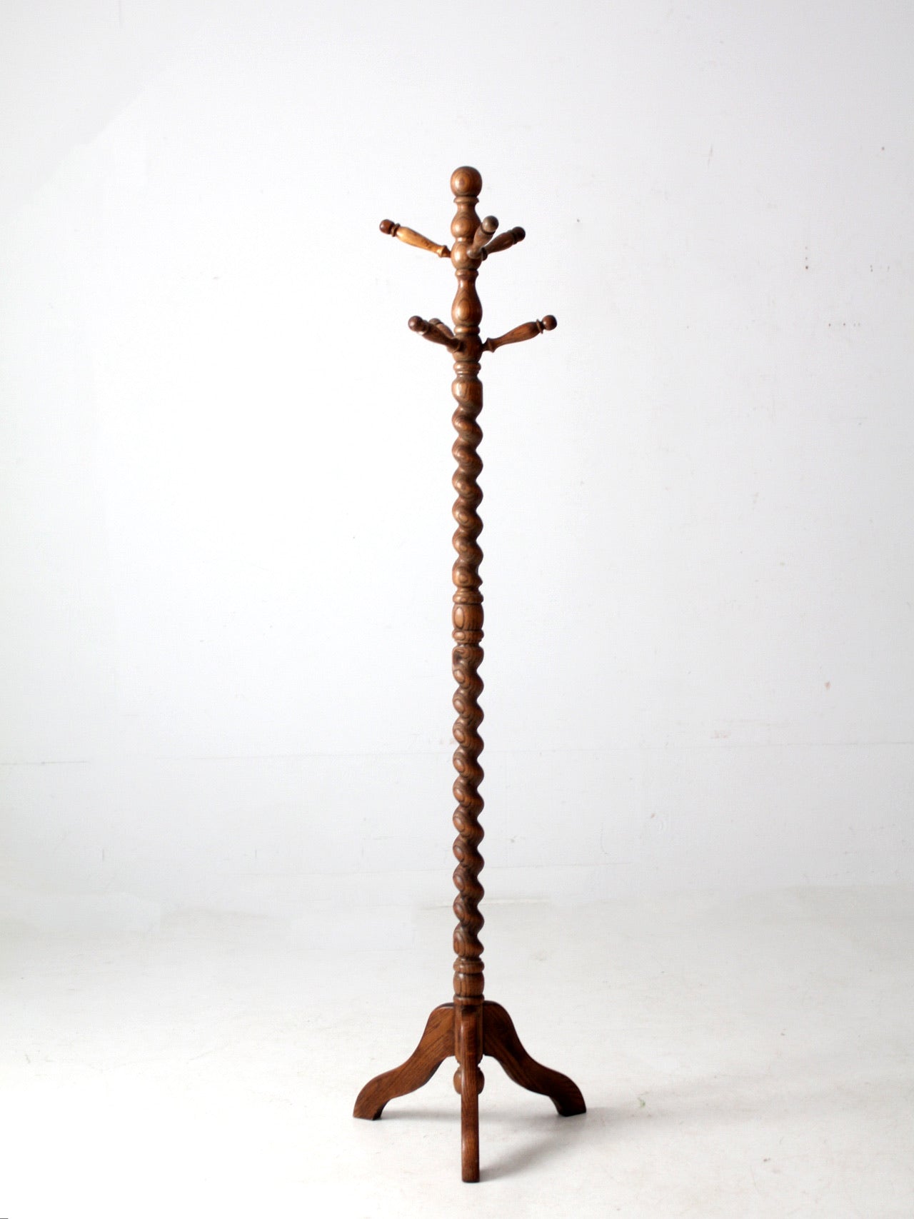 antique barley twist hall tree