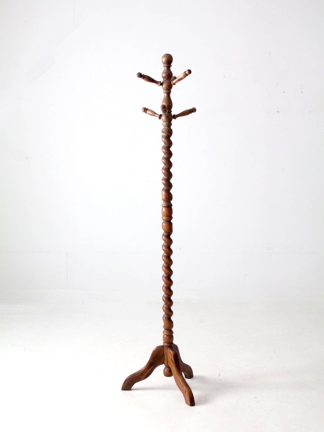 antique barley twist hall tree